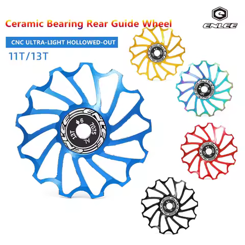 ENLEE Bike Derailleur Jockey Wheel Ceramic Bearing 11T/13T MTB Road Bicycle Rear Guider Jockey Pulle