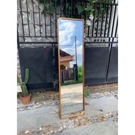 Standing Mirror Leaf Premium 150 x 40 Cm Ketupat Shape Aesthetic Makeup Mirror Decorative Mirror Ful