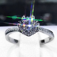 Moissanite Engagement Ring, 9 Styles 1ct Diamond Simulant Ring for Women