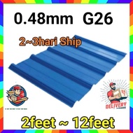 (3hari Ship)0.48mm G26 Metal Deck Paling Tebal (7Feet~12Feet) (MD)