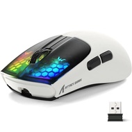 ATTACK SHARK X5 Wireless Mouse Lightweight Tri-Mode Connection 2.4GHz/Wired/Bluetooth RGB Macro Gami