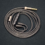 Suitable for Senhai ie80 ie8 ie8i ie80s Headphone Upgrade Cable with Wheat Volume Adjustment Silver-