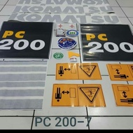 STICKER EXCAVATOR KOMATSU PC 200-7 PC200-8 PC200-6 TERPOPULER