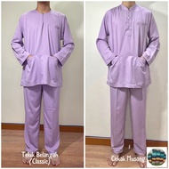 Baju Kurung (Lilac) Teluk Belangah &amp; Cekak Musang for Men &amp;kids.Muslim Traditional cloth.Size :2 to 11yrs, XXS to XXL.