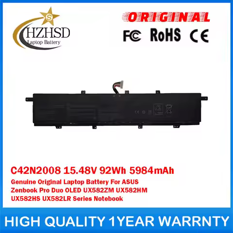 C42N2008 15.48V 92Wh 5984mAh Genuine Original Laptop Battery For ASUS Zenbook Pro Duo OLED UX582ZM U