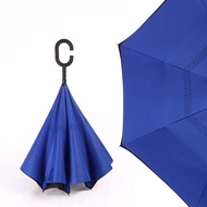 KY/ Car Reverse Umbrella Double-Layer Uv Umbrella Long Handle Umbrella Double-Layer Umbrella Reverse Sun Protection New