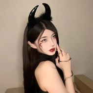 Halloween Devil Headband Party Dress Up Creative Spider Web Ball Headband Ghost Festival Decoration 