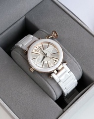 🎀Brand New Free Shipping💙Vivienne Westwood 土星陶瓷女表 手錶 陶瓷｜Color 白色+玫瑰金💙配件全齊適合送禮 嚴格檢測貨品絕對完美 自用 禮物 送朋友