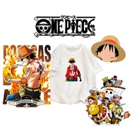 ONE PIECE Fashion Trend Hot Stamping Sticker Adult Children's T-shirt Thermal DIY T-shirt Hat Hoodie