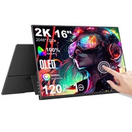 16" 2K 120Hz OLED Gaming Portable Monitor 100% DCI-P3 Touchscreen Display TypeC HDMI For PC Switch L