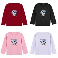 Boy's Kid's Long Sleeve Round Neck Relaxed Girls T-shirts 9 10 T Shirt Teen's Cotton Cartoon-inspire