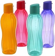 Tupperware Aquaslim Flip Top Water Bottle 750ml - 4pcs set (multicolor)