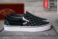 cod-BIG PROMO Sepatu Vans19 Slipon Checkboard Catur Kotak Hitam Abu Kualitas Premium Sepatu Pria dan