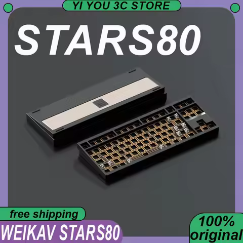 Upgrade Weikav Stars80 Mechanical Keyboard Kit Wireless Tri-mode Aluminium QMK/VIA Gasket PC Esports