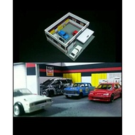 Mechanicals Racing Scale Diorama Papercraft Garage Diorama64