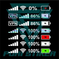 HP Viral Cutting Sticker Wifi Battery vpn Signal Viral Phonehp Cutting Sticker for Cars and Motorcyc