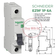 Ez9f34106 - Easy9 miniature circuit breaker- 1P - 6A - Aptomat CB Schneider MCB EZ9F 1P 6A 4.5kA