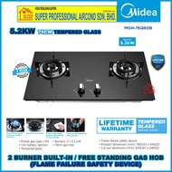 Midea Built-in Hob MGH-76Q60B 76cm Tempered Glass Gas Cooker Hob with Safety Device