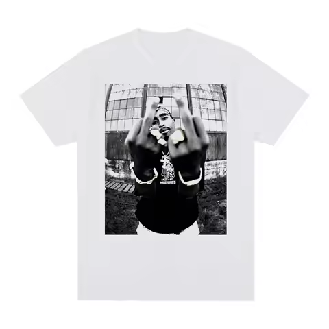 Tupac 2pac Shakur Hip Hop Makaveli Rapper Snoop Dogg Biggie Smalls Eminem t-shirt Cotton Men T shirt