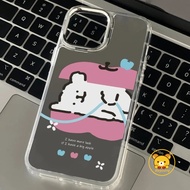 Cartoon Puppy Mirror Phone Case For Vivo Y400 Pro Y300 Plus Y300i Y300T Y200 GT Y200i Y200E Y100 Y19