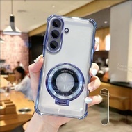 เคส หลังใส ขอบเงา สำหรับ Samsung A17 A07 A16 A56 A36 A26 A06 A55 A54 A05S S24FE A57 A12 M12 กันกระแท