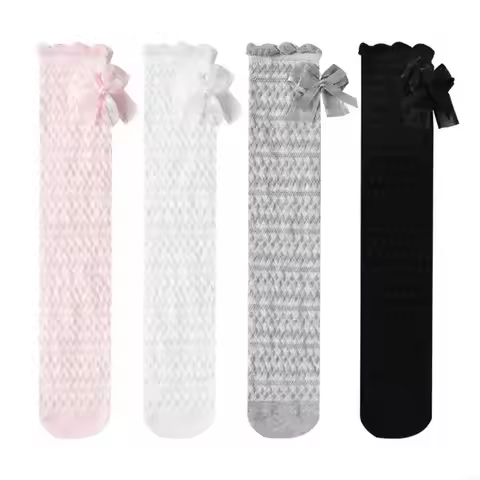 Bowknot Long Boot Socks Stockings Breathable Fashion Socks Over Calf Socks Over Knee Stockings for T