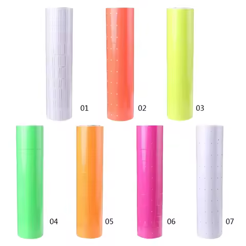 10 Rolls Price Tag Label Sticker Rolls for Pricing Label for Gun MX5500 Shop Price Gun Label Labeler