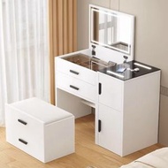 櫻桃傢俱 - 實木梳妝台床頭櫃一體小型迷你翻蓋組合收納櫃簡約現代化妝枱