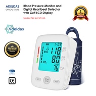 Blood Pressure Monitor and Digital Heartbeat Detector with Cuff LCD Display - Adeldas BP120