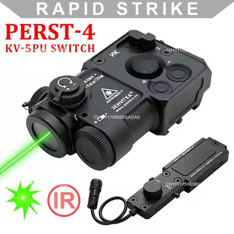 Superior Quality Perst-4 Gen.4.1 Dual Red Visible/IR Tactical Laser Designator w/KV-5PU Remote Switc
