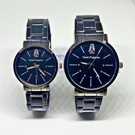 JAM TANGAN COUPLE PASANGAN PRIA WANITA RANTAI STAINLESS DISPLAY QUARTZ IMPORT