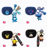For Bose Ultra Open Earbuds Case Cartoon Stitch Keychain Pendant Silicone Soft Case Cute Mario Bose Ultra Open Earbuds Shockproof Shell Protective Cover