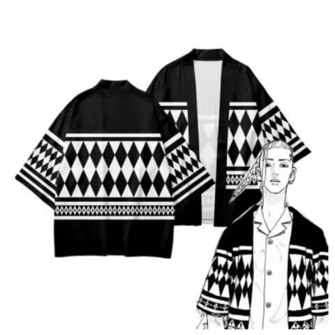 Draken Ken Ryuguji Haori Kimono Cosplay Costume Anime Tokyo Revengers Harajuku Cloak Top Shorts Carn