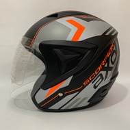 BXP JP13 Axo Helmet (Orange) Matte Black - Adult SNI Helmet