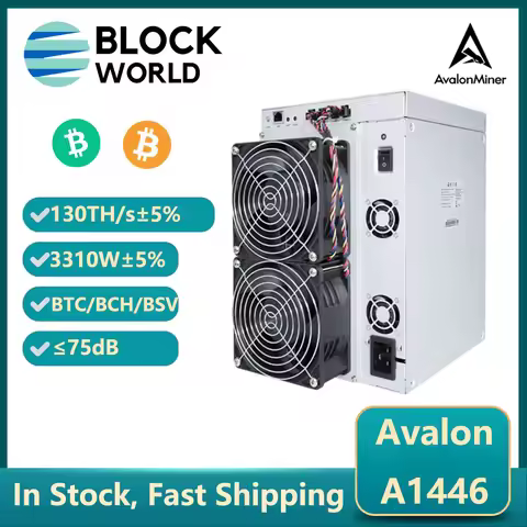 Used Avalon A1446 130Th/s 3310W Crypto Bitcoin Miner Avalon BTC Miner A1446 Asic Miner BTC Mining Th