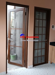 Kusen Aluminium Serat Kayu merk Alexindo - Ukuran 4 inch - Plus Pasang