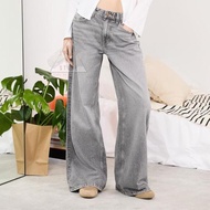 [ STYLEUPSTORE ] BERSHKA Wide Leg Denim Jeans - Denim Jeans Long Pants