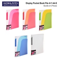 Kokuyo Display Pocket Book / File 4+1 A4-S (N205R / N205B / N205TP / N205LG) Bundle of 2 Pieces