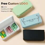 Free Customized Mini Pill Box Three Compartment Portable Pill Storage Box Pill Box Tablet Storage Bo