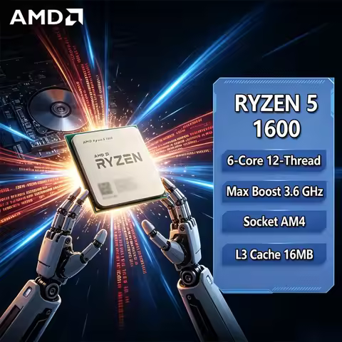 AMD Ryzen 5 1600 AMD R 5 1600 CPU 6-Core 12-Thread 3.6 GHz Unlocked Desktop Processor Socket AM4 Gam