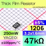 47k 1206 ±5% SMD Thick Resistor 47k 473 RC1206JR-0747KL YAGEO