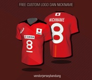 Kaos Jersey Bola Timnas Jepang Red Unofficial