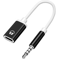 Penyesuai Jack Fon Kepala, Kabel Audio 3.5mm Lelaki ke Perempuan TypeC, Dongle Audio USB C ke Aux Se