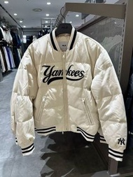 「預訂」 🇰🇷MLB VARSITY FRONT CURSIVE RIB MID SHORT DOWN JKT NEW YORK YANKEES 90%鴨絨 羽絨外套 男女同款 韓國 代購
