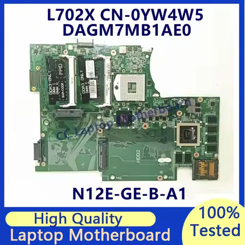 CN-0YW4W5 0YW4W5 YW4W5 Mainboard For Dell XPS L702X Laptop Motherboard N12E-GE-B-A1 GT555M SLJ4N DAG