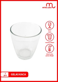 Mitra Loka Gelas Kaca Non Gagang 200ml Polos Elegant Transparan Kedaung Glass