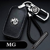 【fried chicken】เคสกุญแจรถยนต์หนังแท้ฝาครอบพวงกุญแจรถสำหรับ MG MG6 MGZS MG3 MG5 MG7 GT MG550 MG ZS EV EZS HS EHS GS พวงกุญแจรถโซ่