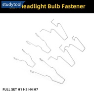 STUDYTOOL 6Pcs Car Headlamp Light Bulb Retainer Spring Clips Buckles Metal Headlight Bulb Spring Cli