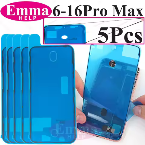 5pcs Waterproof Sticker for iPhone 16 Pro Max 15 14 13 12 11 XS X XR 8 7 6 Plus Seal Adhesive Pre-Cu