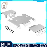 Stainless Steel Chassis Armor Axle Protector Skid Plate for  EX86190 EX 86190 LC76 1/10 RC Crawler C
